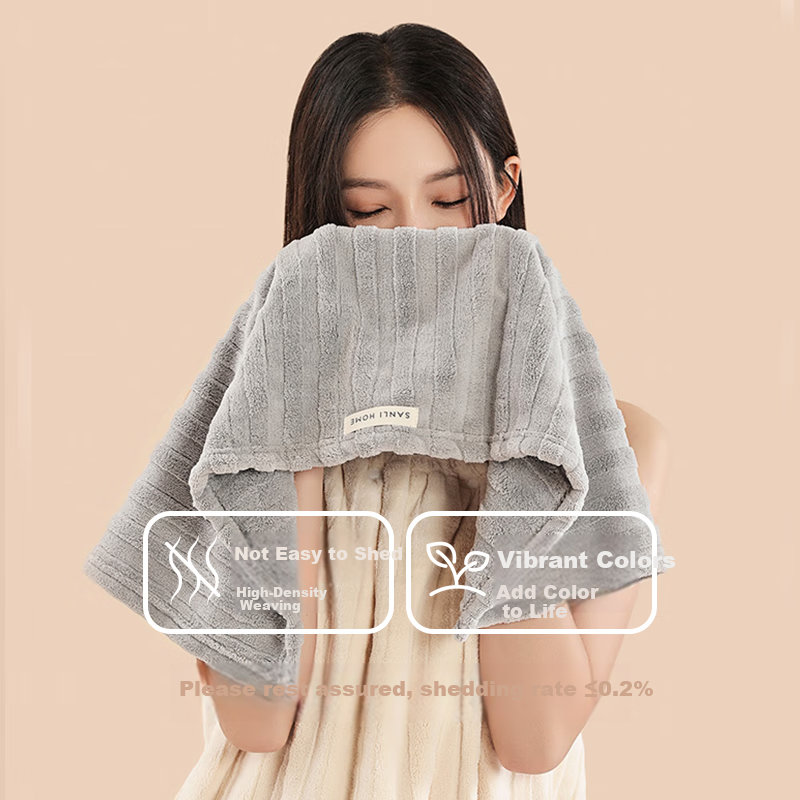 Sanli 7A Antibacterial Household Towels, Cloud-Soft, Absorbent, Quick-Drying, 2-...