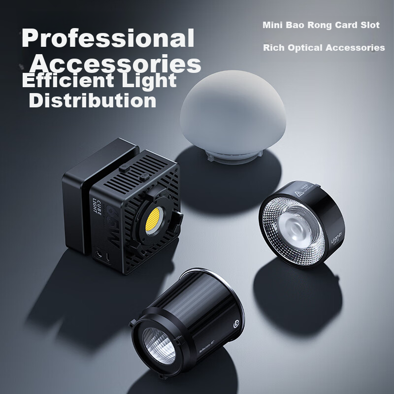 Ulanzi 65W Dual-Color Temperature COB Fill Light, Small Square Light Set, Live S...