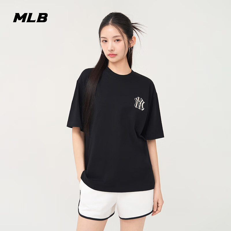 MLB  Women's Short Sleeve T-shirt with Printed Back, Fashionable Loose Fit, 25th...
