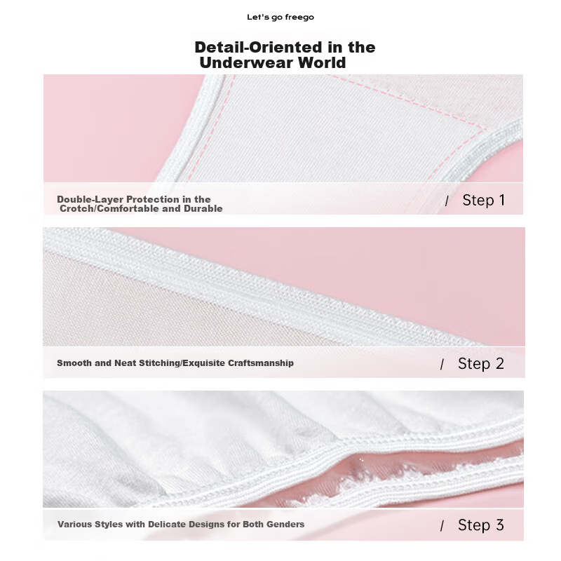 Freego Pure Cotton Disposable Panties for Women, 5-Pack Individually Wrapped, Ma...