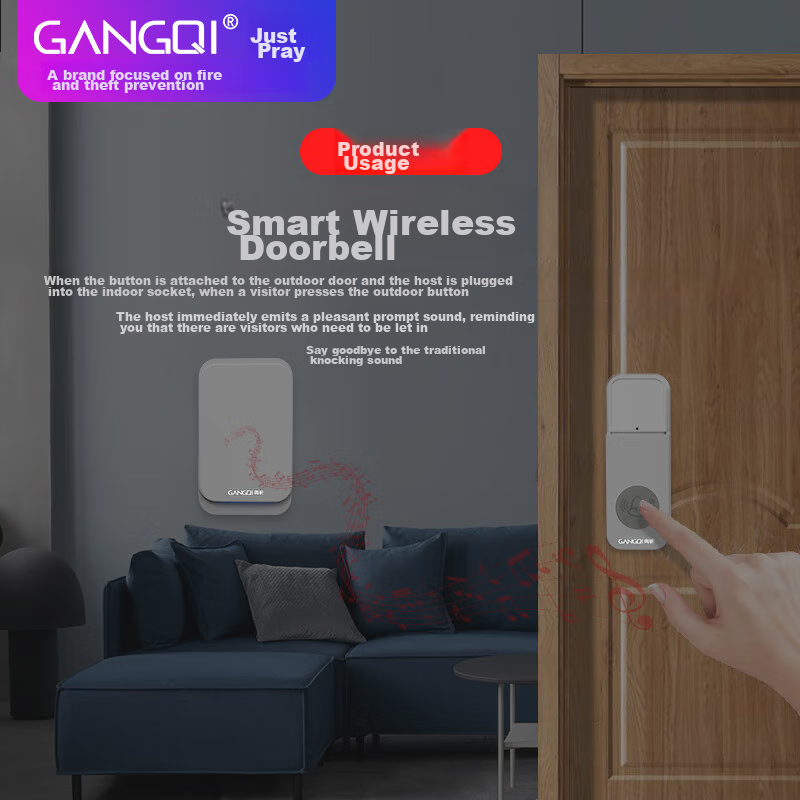 Gangqi GQ-M3 Doorbell, Wireless Home Doorbell, Electronic Remote Control, Long-R...