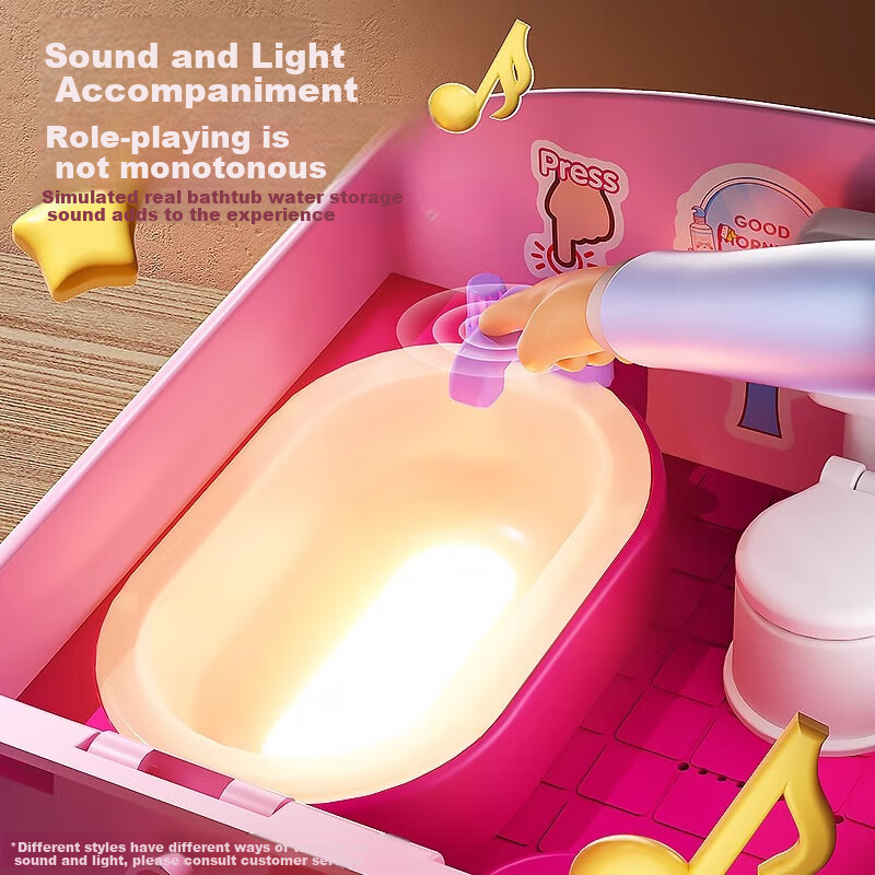 Shangmeibeibei Children's Pretend Play Toy House Handbag Princess Bedroom Dollho...