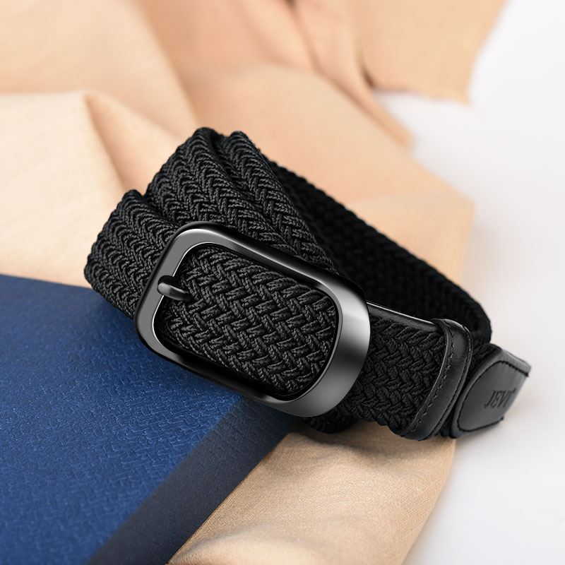 JEVI Men's Versatile Elastic Woven Stretch Belt Men's Decorative Canvas Belt You...