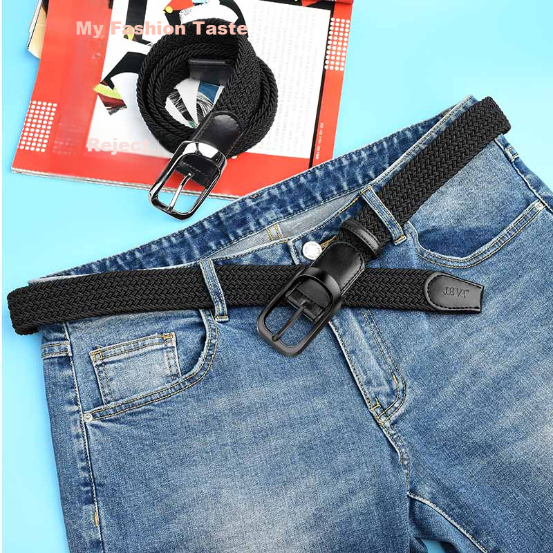 JEVI Men's Versatile Elastic Woven Stretch Belt Men's Decorative Canvas Belt You...