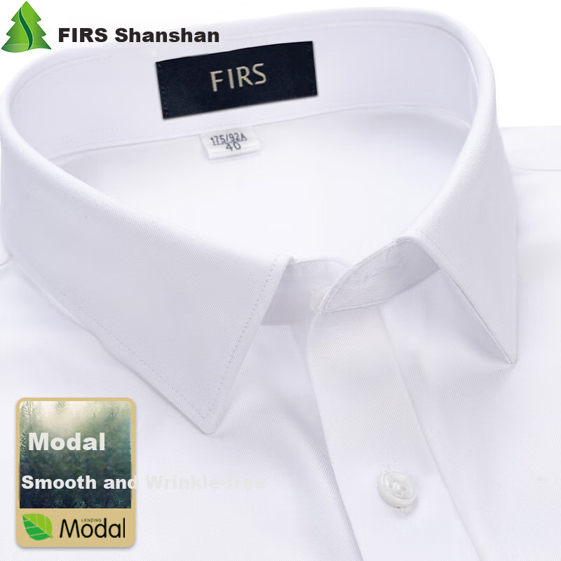 FIRS Modal Long Sleeve Dress Shirt for Men, Wrinkle-Free Casual Business High-Qu...
