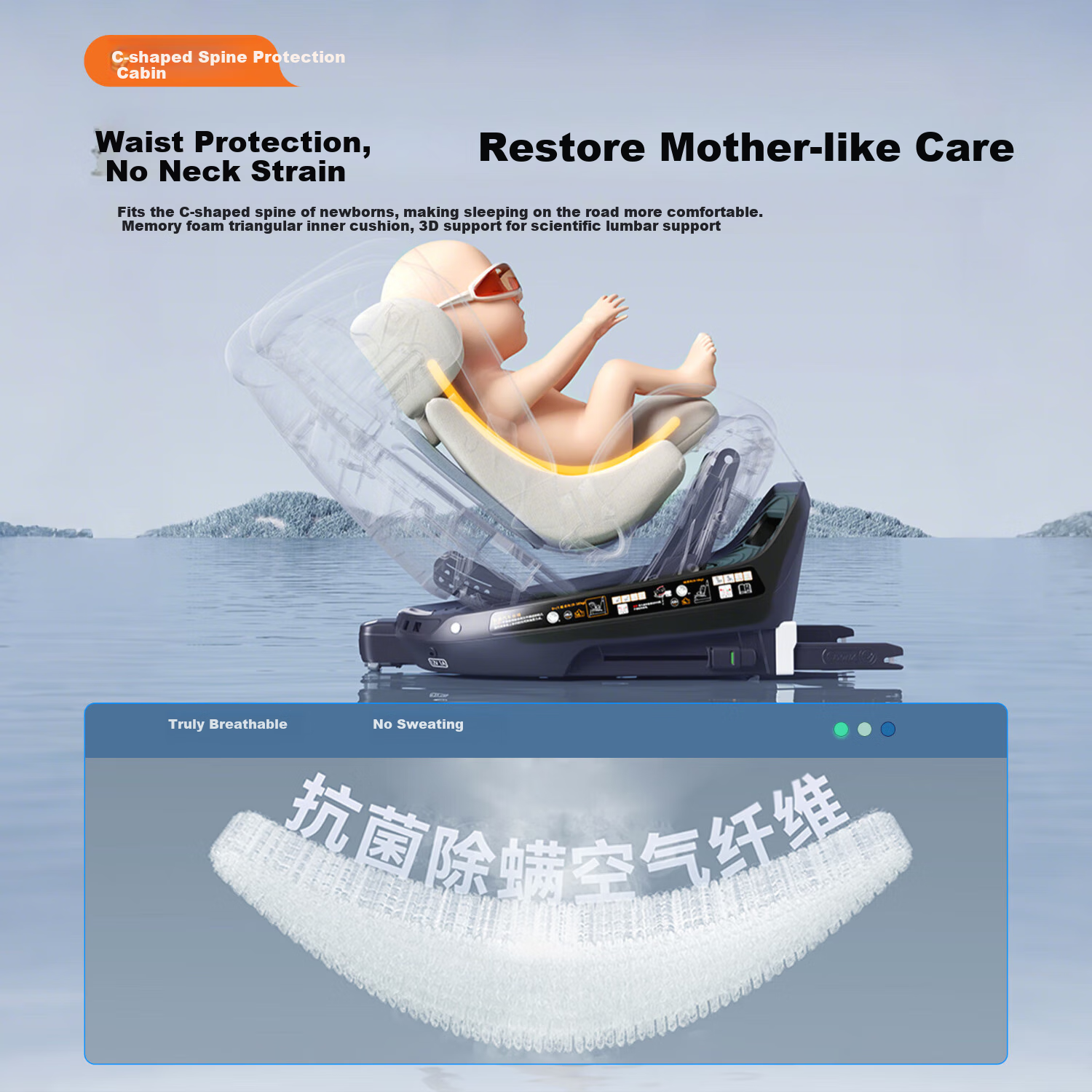 Welldon Smart Turn Child Safety Car Seat for Ages 0-7, ISize Certified, Physical...