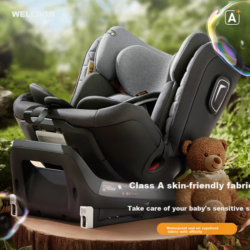 Welldon Smart Turn Child Safety Car Seat for Ages 0-7, ISize Certified, Physical...