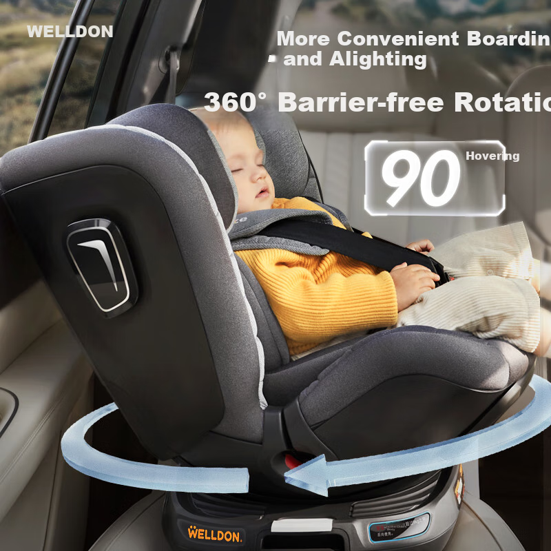 Welldon Smart Turn Child Safety Car Seat for Ages 0-7, ISize Certified, Physical...