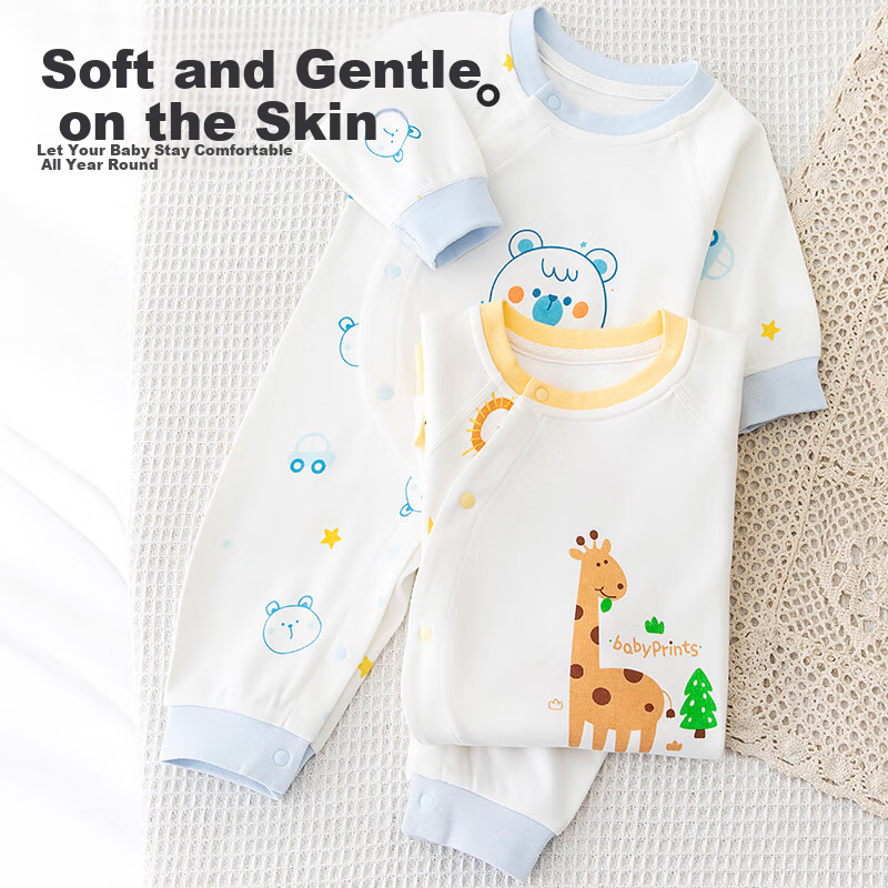 Babyprints Baby Romper, Infant All-Season Underwear, Long-Sleeve Bodysuit, Pure...