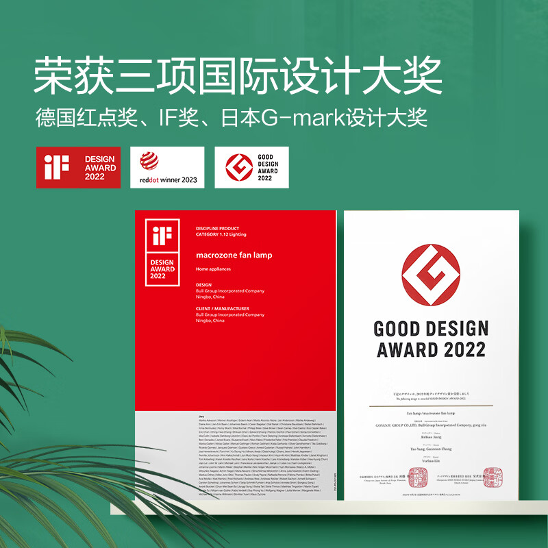 BULL Ceiling Fan Light for Dining Room, Bedroom, Living Room, GF20AZ/42 Inch 71W...