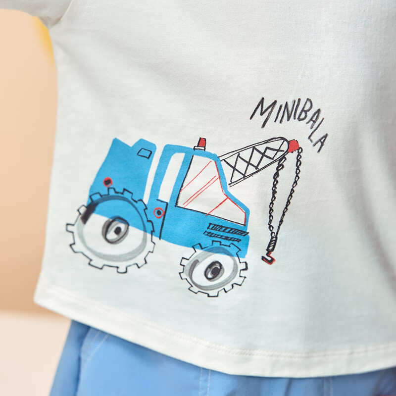 Minibala Boys Girls Short Sleeve Summer Baby Cute Breathable Pure Cotton T-shirt...