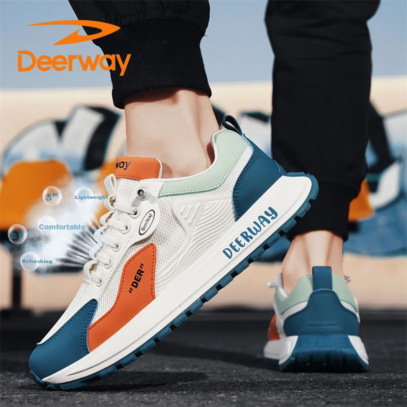 DEERWAY Men's Dad Shoes 2025 Summer Mesh Sneakers Men's Casual Breathable Sports...