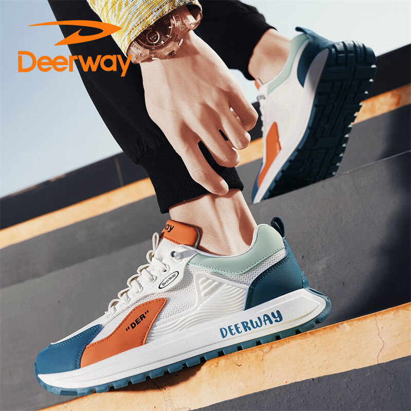 DEERWAY Men's Dad Shoes 2025 Summer Mesh Sneakers Men's Casual Breathable Sports...