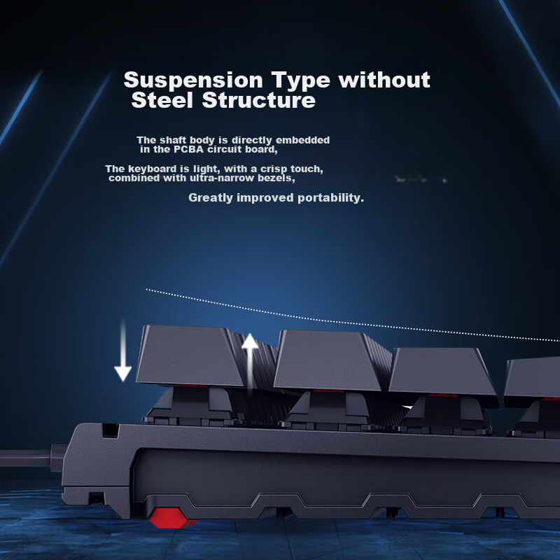 CHERRY MX1.1 Mechanical Keyboard, G80-3910 Gaming Keyboard, Floating Non-Steel S...