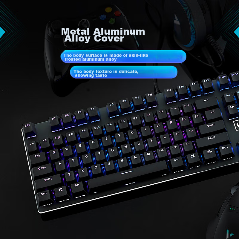 Rapoo V700RGB Alloy Edition Mechanical Keyboard, Wired Keyboard, Gaming Keyboard...