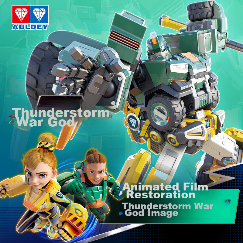 AULDEY Quantum Team Transforming Robot, Super Combination Mecha, Thunderstorm Wa...