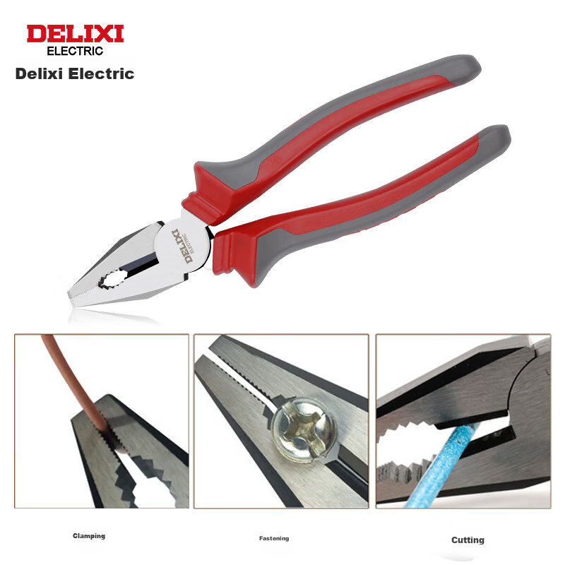 DELIXI Electric Wire Pliers, Electrician's Tiger Pliers, Tiger Mouth Pliers, Wir...