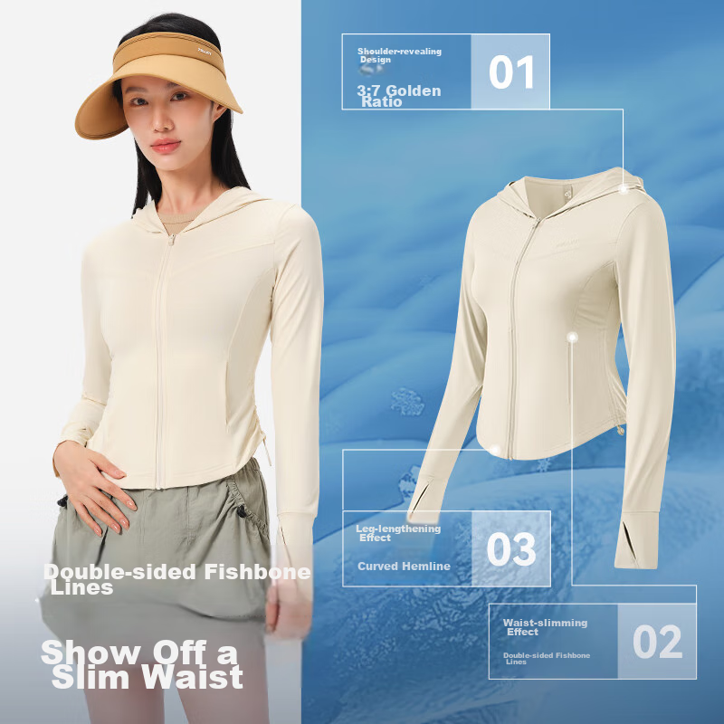 Pelliot [Xiao Guang Dun S] Women's Outdoor Sun Protection Jacket, Summer Ice Sil...