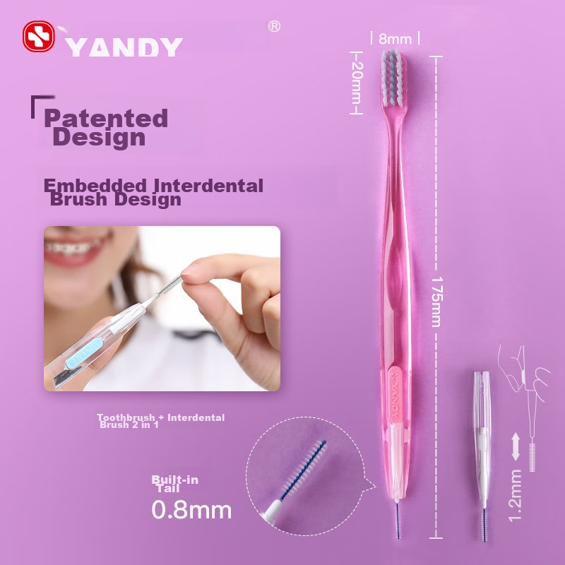 YANDY Orthodontic Toothbrush, Concave U-Shaped, 3-Pack, for Adults And Children...