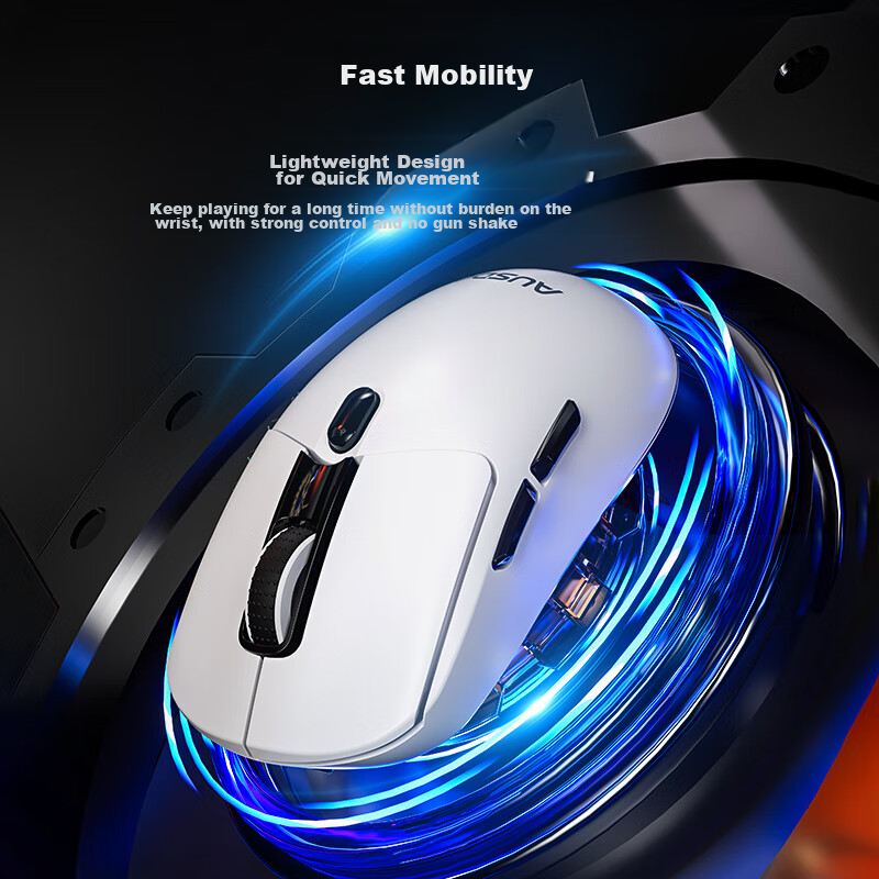 Asdun G01 Gaming Mouse, Tri-Mode Bluetooth Wired, Ergonomic Lightweight Wireless...