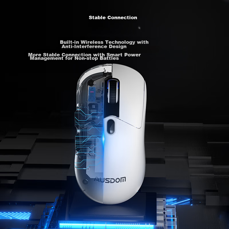 Asdun G01 Gaming Mouse, Tri-Mode Bluetooth Wired, Ergonomic Lightweight Wireless...