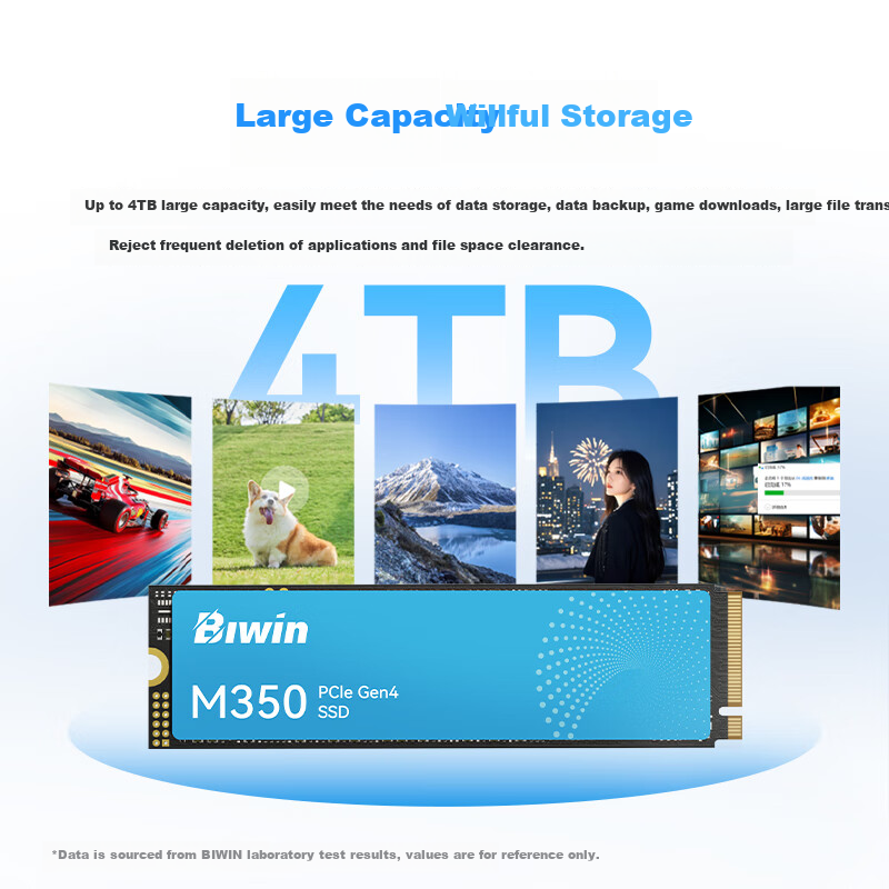 BIWIN 2TB SSD M.2 Interface (NVMe Protocol) M350 PCIe4.0 Read Speed 5200MB/s AI...