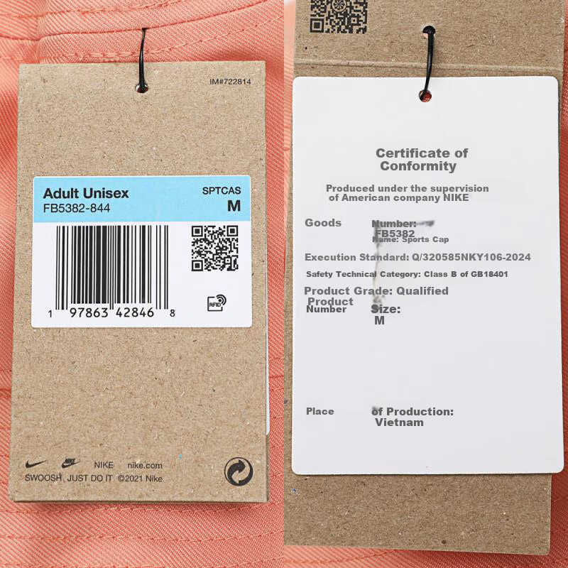 NIKE Unisex Fisherman Hat NK APEX BUCKET SQ Sports Accessory FB5382-844 White S