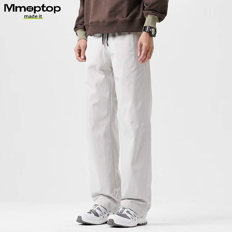 MMOPTOP Men's Spring and Summer Thin Ice Silk Loose Fit Sports Casual Pants K001...