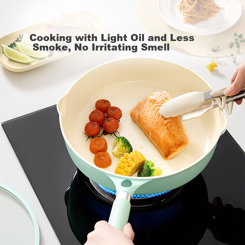 Jingzao Ceramic Non-stick Frying Pan for Eggs, Pancakes, Steaks, Breakfast, Gas...