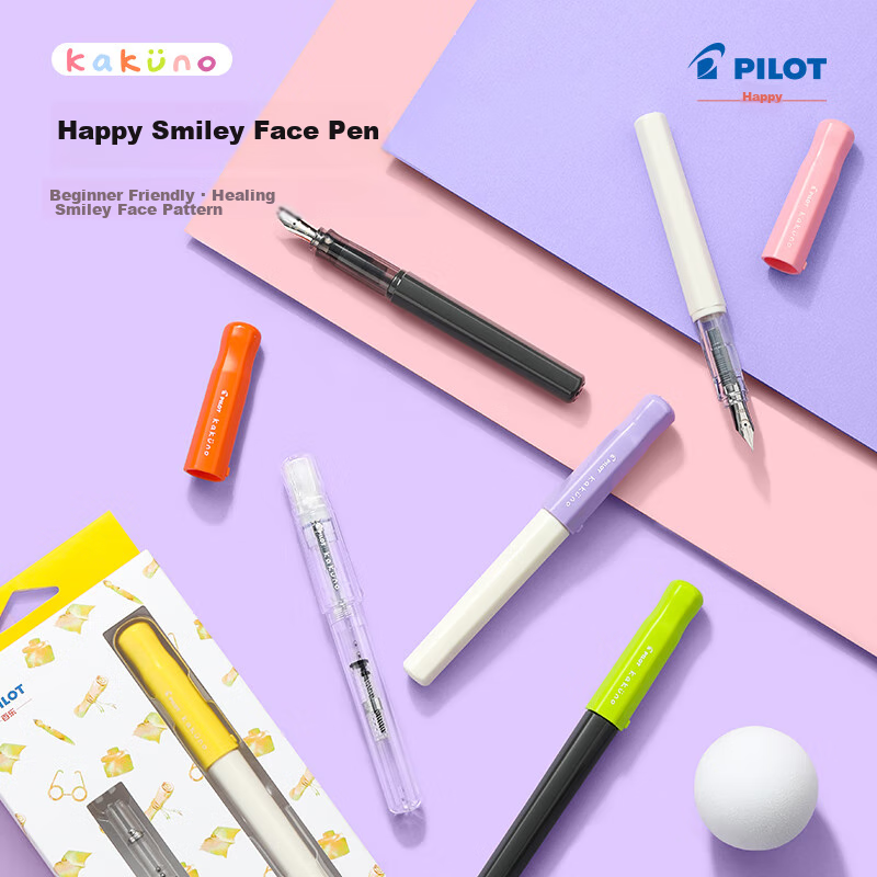 PILOT Smiley Face Fountain Pen for Third Grade Elementary Students, Graduation P...