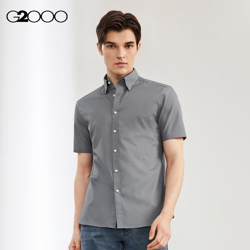G2000 Mall Matching Cotton Blend Comfortable Skin-Friendly Textured Short-Sleeve...
