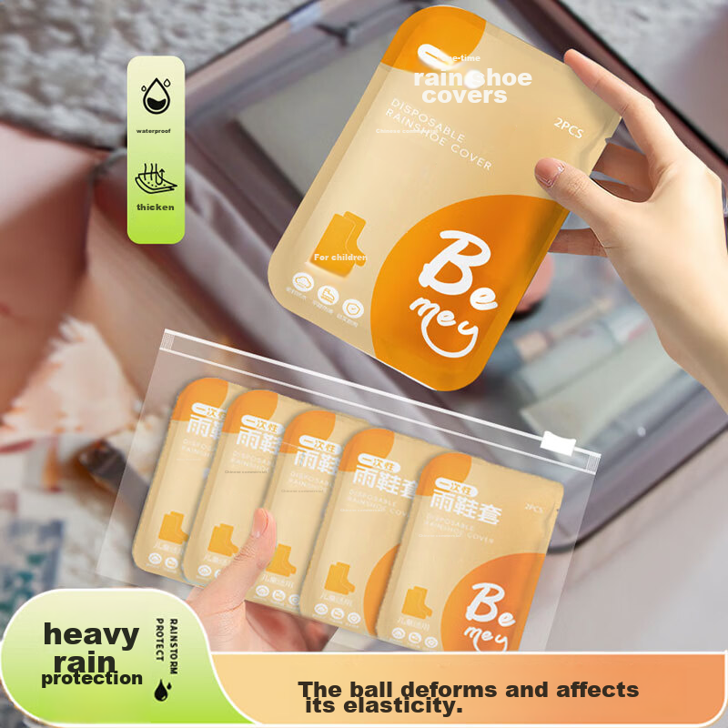 JAJALIN Disposable Children's Rain Shoe Covers, Waterproof Portable Card Shoe Co...