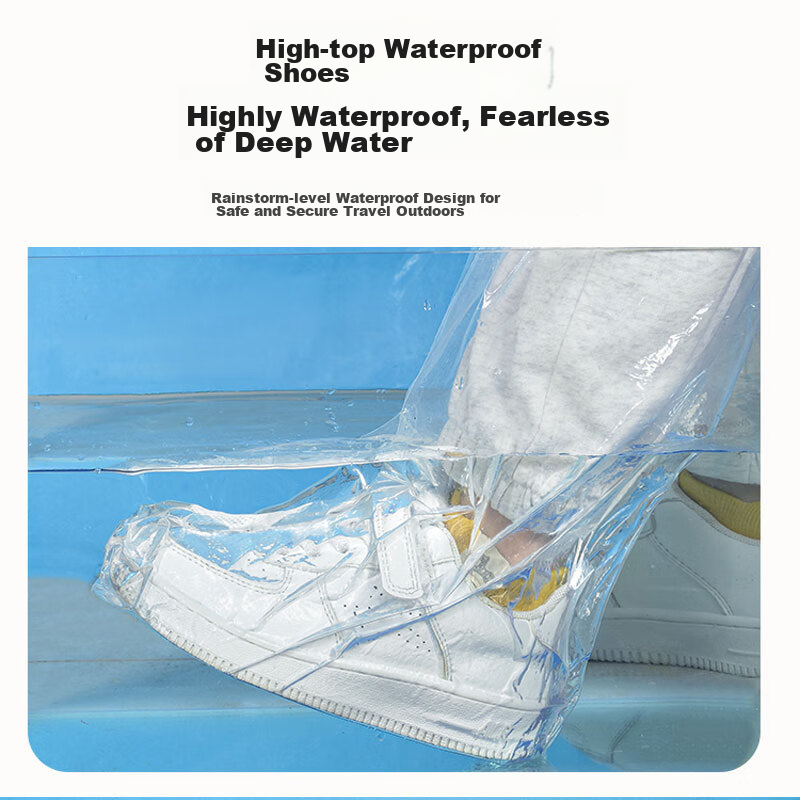 JAJALIN Disposable Children's Rain Shoe Covers, Waterproof Portable Card Shoe Co...