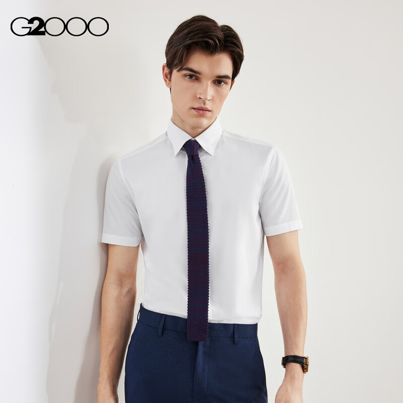 G2000 Mall Matching Cotton Blend Comfortable Skin-Friendly Textured Short-Sleeve...