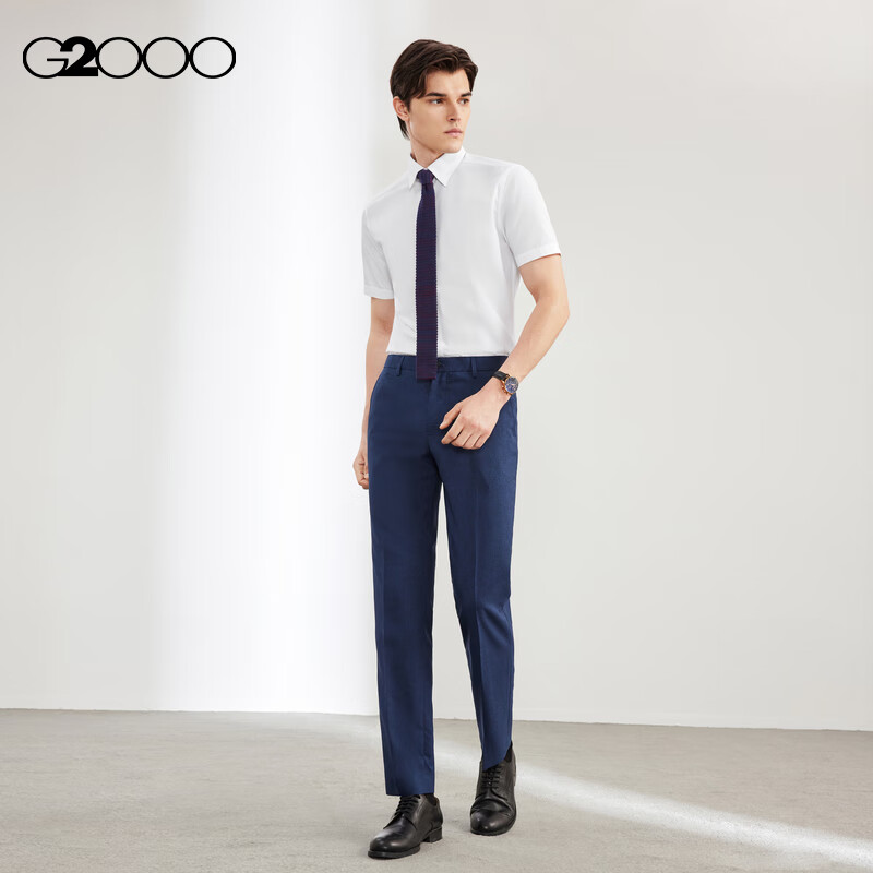 G2000 Mall Matching Cotton Blend Comfortable Skin-Friendly Textured Short-Sleeve...