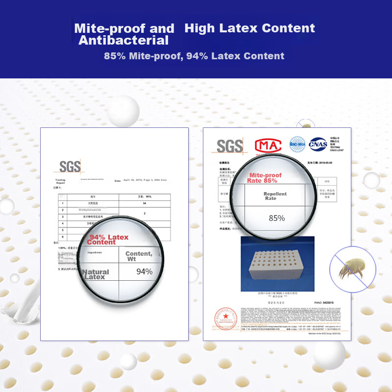 Paratex Granular Massage Wave Pillow, Imported from Thailand, Natural Latex Pill...