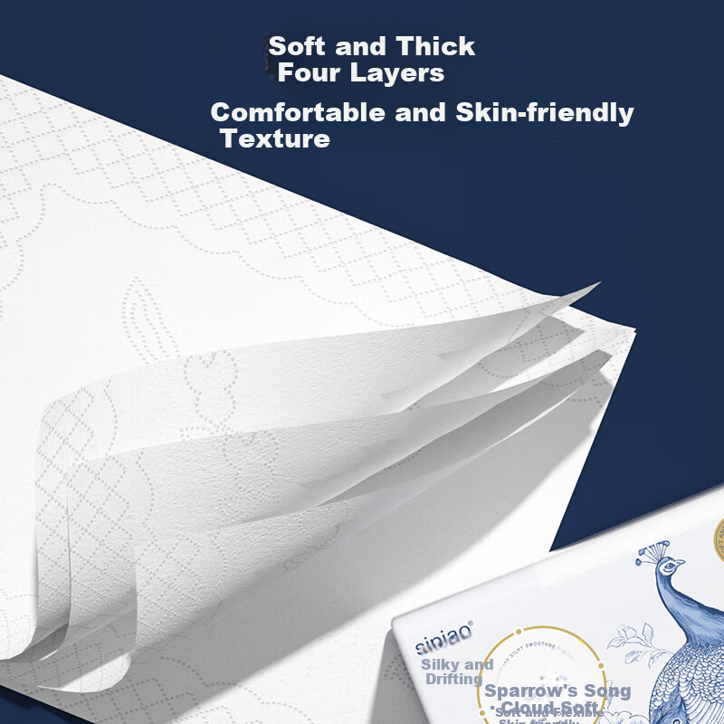 SIPIAO (SIPIAO) Sparrow Language Series 4-Ply Soft 400 Sheets*24 Packs Facial Ti...