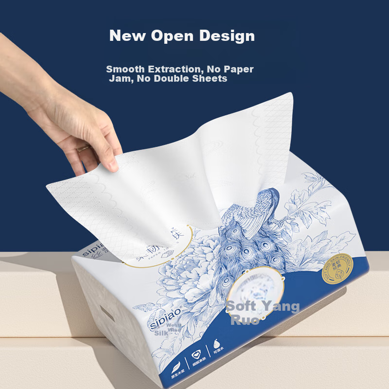 SIPIAO (SIPIAO) Sparrow Language Series 4-Ply Soft 400 Sheets*24 Packs Facial Ti...