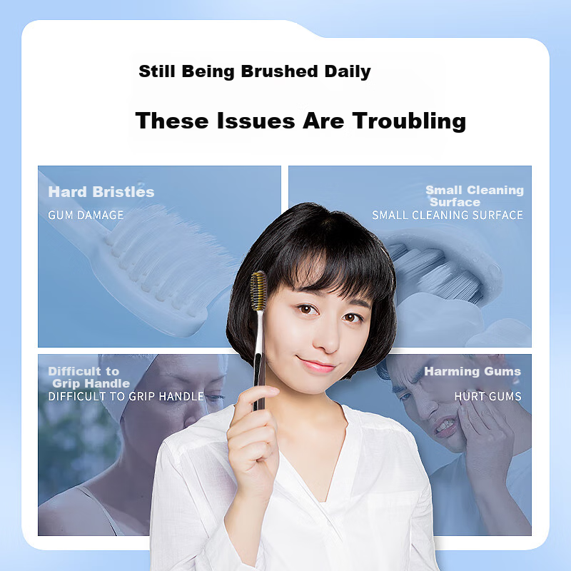 SOAO Luxury High-End Fine Silk Soft Bristle Toothbrush Sam's Same Style Adult La...