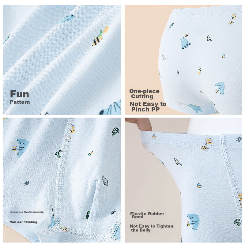 Goodbaby New Boys' Pure Cotton Underwear, Class A Boxer Briefs for Boys, Baby 7A...