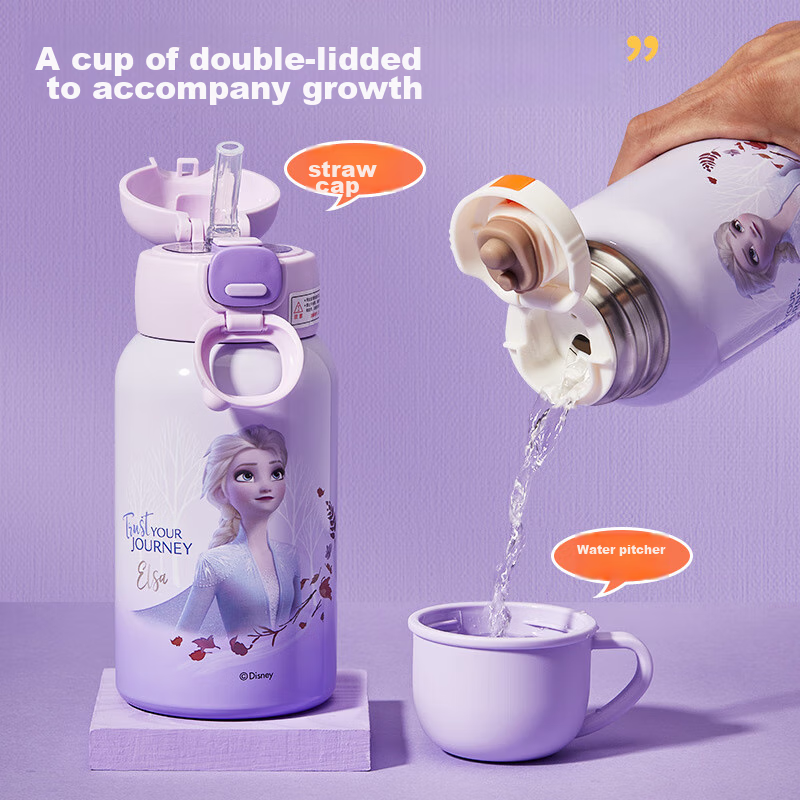 Disney Children's Insulated Cup with Straw, 316 Stainless Steel Baby Direct Drin...