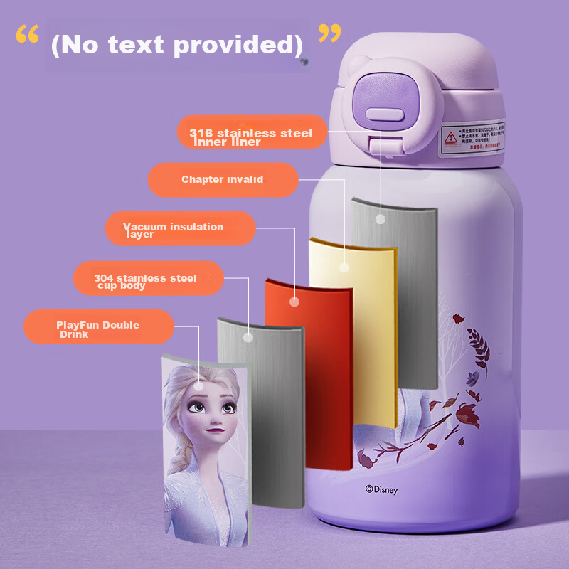 Disney Children's Insulated Cup with Straw, 316 Stainless Steel Baby Direct Drin...