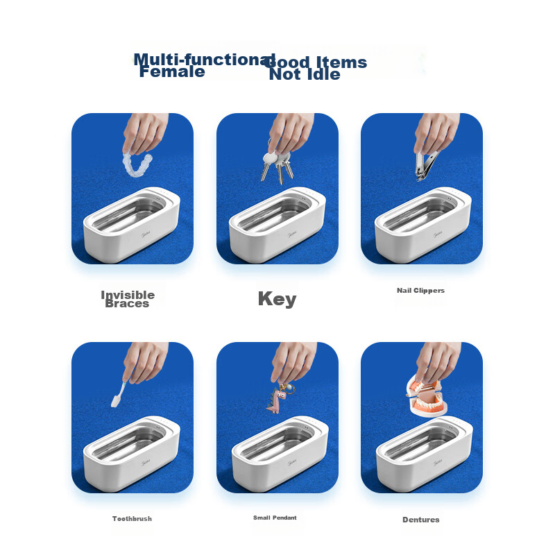 Midea Ultrasonic Cleaner, Eyeglass Cleaner, Jewelry Shaver, Watch And Denture Cl...