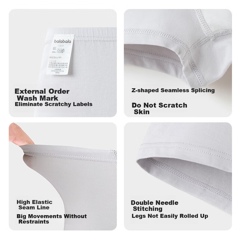 Balabala Baby Underwear, Cotton Children's Boxer Briefs, Boys' Toddler Skin-Frie...