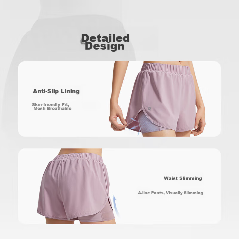 Keep Anti-Exposure Loose Elastic Woven 2-In Shorts, Breathable, Skin-Friendly, W...