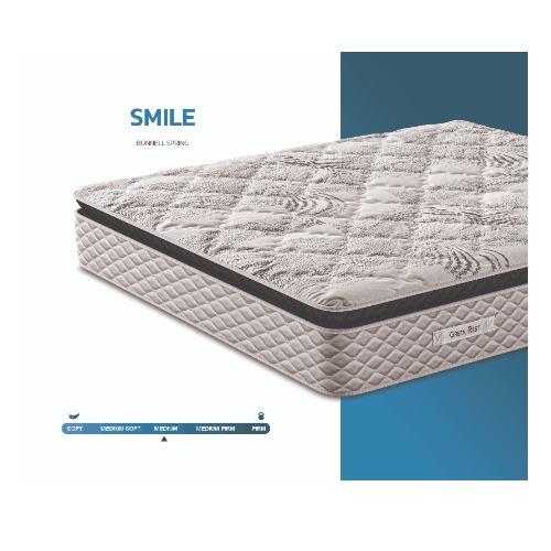 GREEN REST Smile Mattress – Padded Top Micro-Bonnell Spring with Eurolux Foam &...