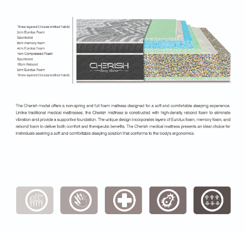 GREEN REST Cherish Mattress – Full Foam Non-Spring Medical Mattress with Memory...