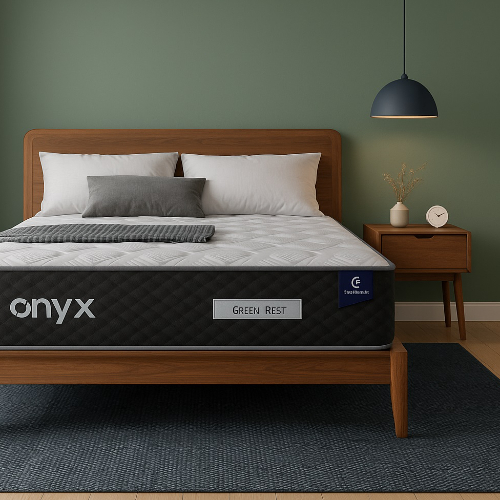 GREEN REST Onyx Mattress – Firm Pocket Spring Mattress with High-Density Foam &...