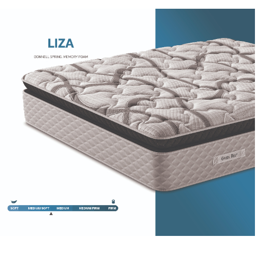 Green Rest Liza Mattress – Padded Top Micro-Bonnell Spring Mattress with Memory...