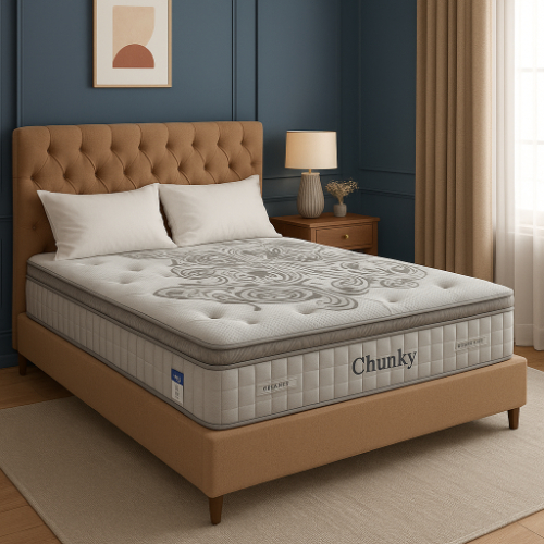 GREEN REST Chunky Mattress – Pocket Spring Mattress with HR Foam & Flexible Foam...